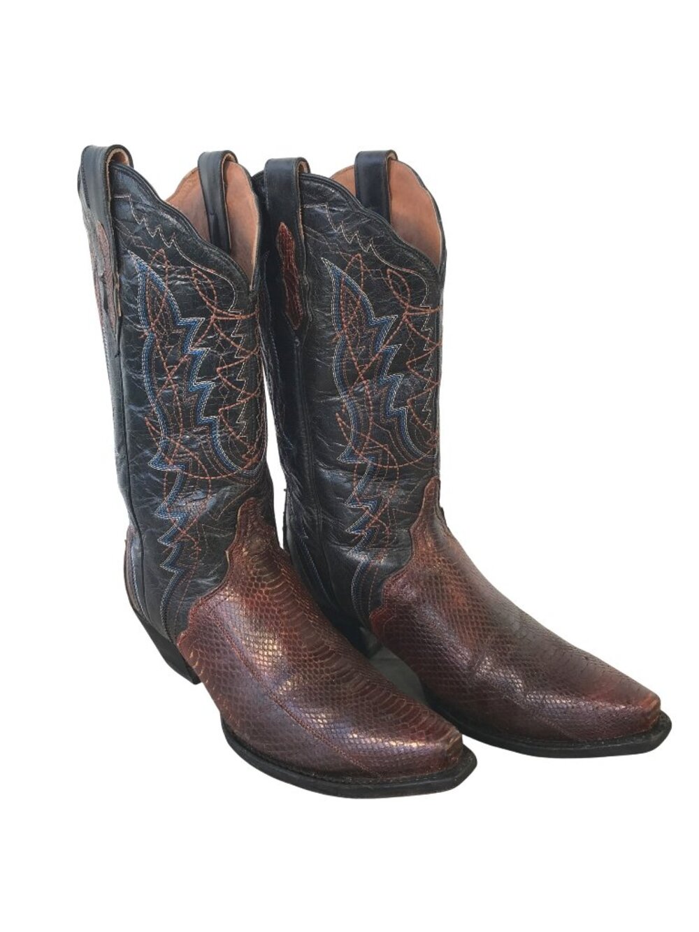 Dan Post Snake Womens Black Leather Cowboy Western Boots 9.5 M
